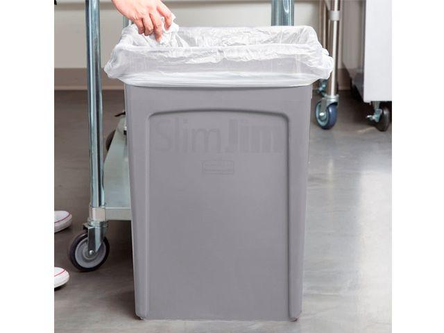 Collecteur pour tri sélectif slim jim® gris 87 litres RUBBERMAID 76420012