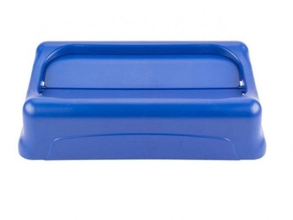 Tapa Oscilante para Contenedor Slim Jim® 87 litros Azul Rubbermaid FG267360BLUE - Tienda Rubbermaid Colombia